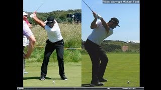 Jon Rahm golf swing  Long Iron faceon amp downtheline July 2017 [upl. by Nnaira]