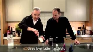 aerolatte  milk frother makes three layer caffè latte macchiato [upl. by Aubrey]