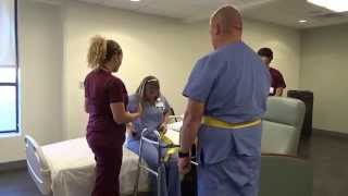 Physical Therapy Transfer Training  How To Transfer From Wheelchair To Bed [upl. by Nnodnarb358]