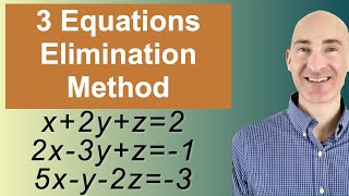 Solving Systems of 3 Equations Elimination [upl. by Musetta]