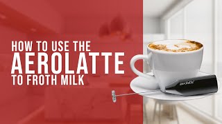 How To Use the AeroLatte To Froth Milk [upl. by Kcirdet]