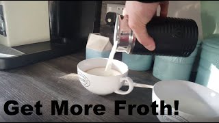 How to Get More Froth from Your Nespresso Coffee Aeroccino  Nespresso tips and help [upl. by Harat]