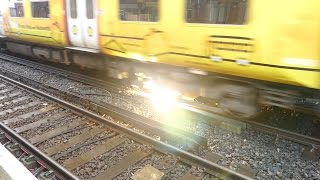 Merseyrail 507 009 making arcs at Birkdale station [upl. by Elwira337]