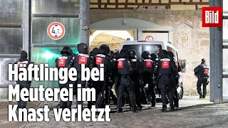 Gefängnismeuterei Polizei stürmt Knast in Thüringen  JVA Untermaßfeld [upl. by Etnohc]